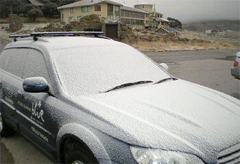 Done and dusted ... summer ends with snow at NSW ski resort Perisher Blue. Forecasters predict a bumper ski season for 2008.