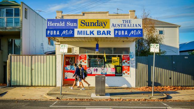 Port Melbourne milk bar after school. Picture: Eamon Donnelly 