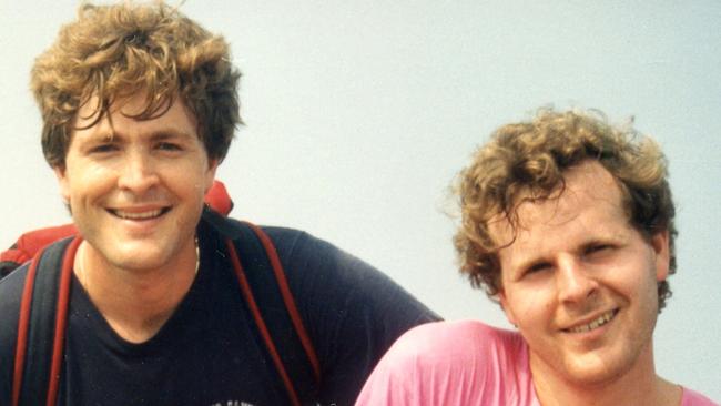 Steve Johnson, left, and his brother Scott Johnson, 27. Scott’s body was found at the base of a cliff at Sydney's North Head on December 10, 1988. Picture: Supplied