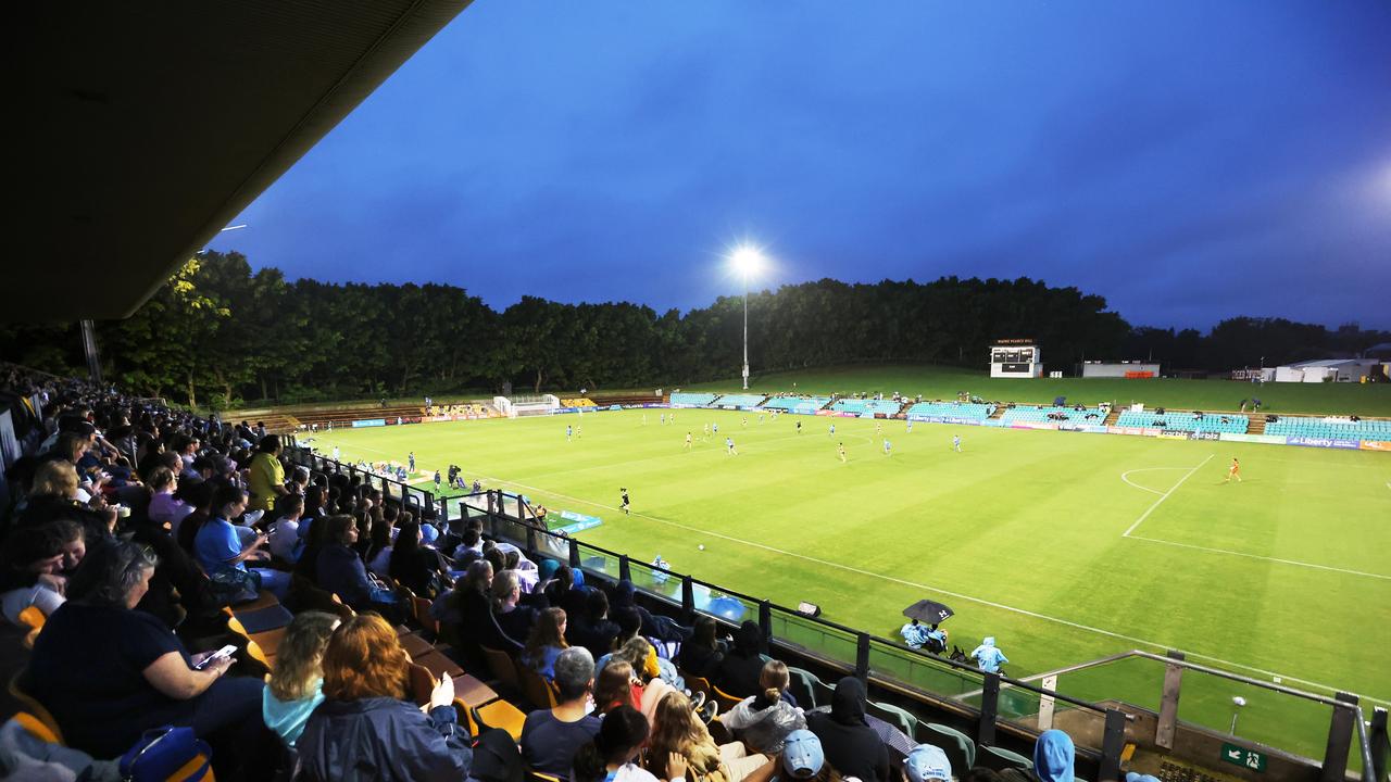 Fans packing out Leichhardt Oval during a Unite Round match between Sydney FC and Central Coast Mariners on January 17, 2024. Picture: Matt King/Getty Images.