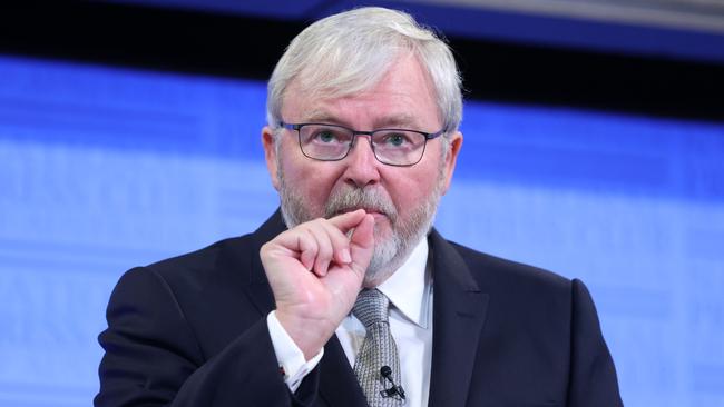 Australians remember the disastrous border policies of former Prime Minister Kevin Rudd. Picture: NCA NewsWire / Gary Ramage