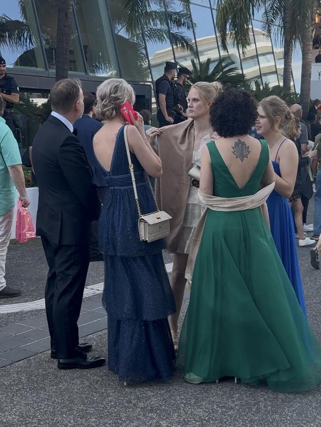 The streets are filled with black tie-clad people. Picture: Supplied/Bronte Coy