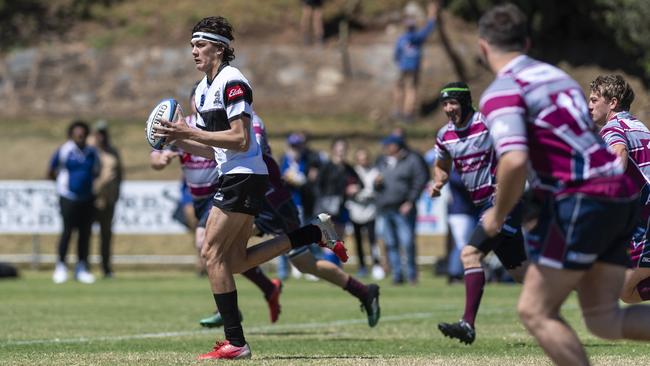 Tyrelle Ross of Warwick Water Rats against Toowoomba Bears in Downs Rugby Super Saturday B-grade semi-finals at Gold Park, Saturday, September 26, 2020. Picture: Kevin Farmer