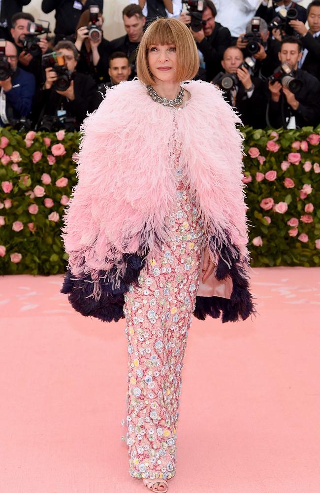 The famously thin Wintour at the 2019 Met Gala. Picture: Jamie McCarthy/Getty Images/AFP