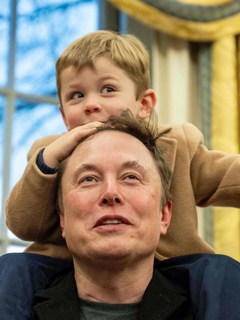 Elon Musk’s son Lil X has become a White House fixture. Picture: Jim Watson/AFP