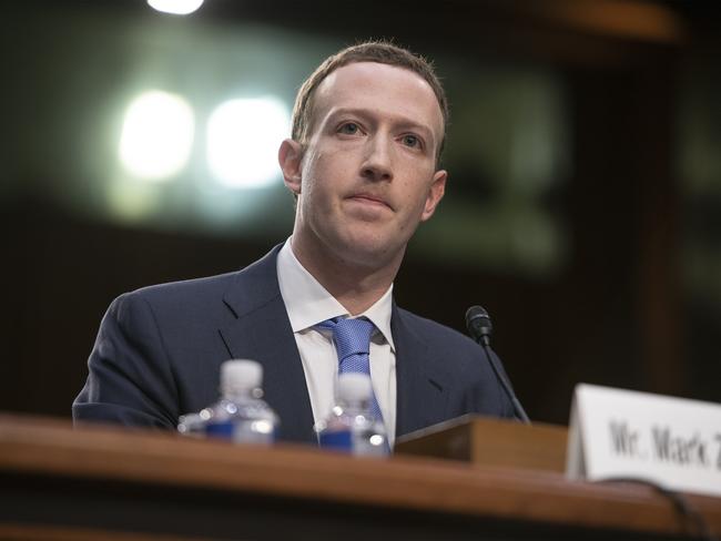 Mark Zuckerberg, Co-Founder and CEO of Facebook, testifies before a joint meeting of the United States Senate Committee. Picture: MEGA