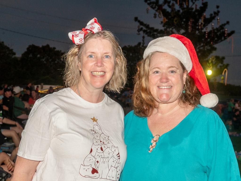 Karen Crompton and Marianne Obando at Habana Carols Under the Stars 2023. Saturday 23 December 2023 Picture:Michaela Harlow