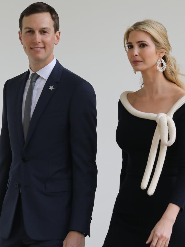 Jared Kushner and his wife Ivanka Trump. Picture: AFP