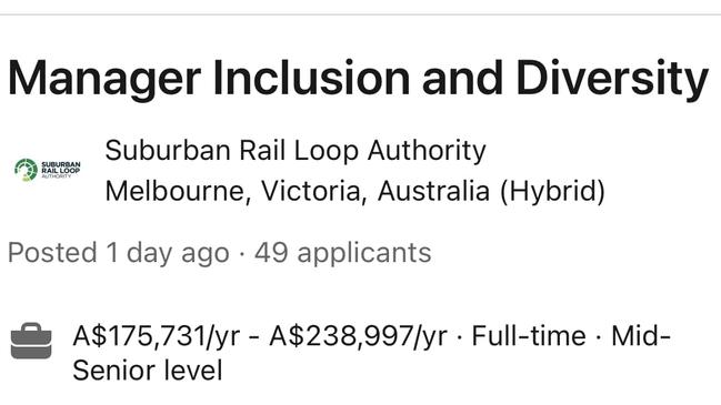 The new job position was advertised on Seek and LinkedIn.