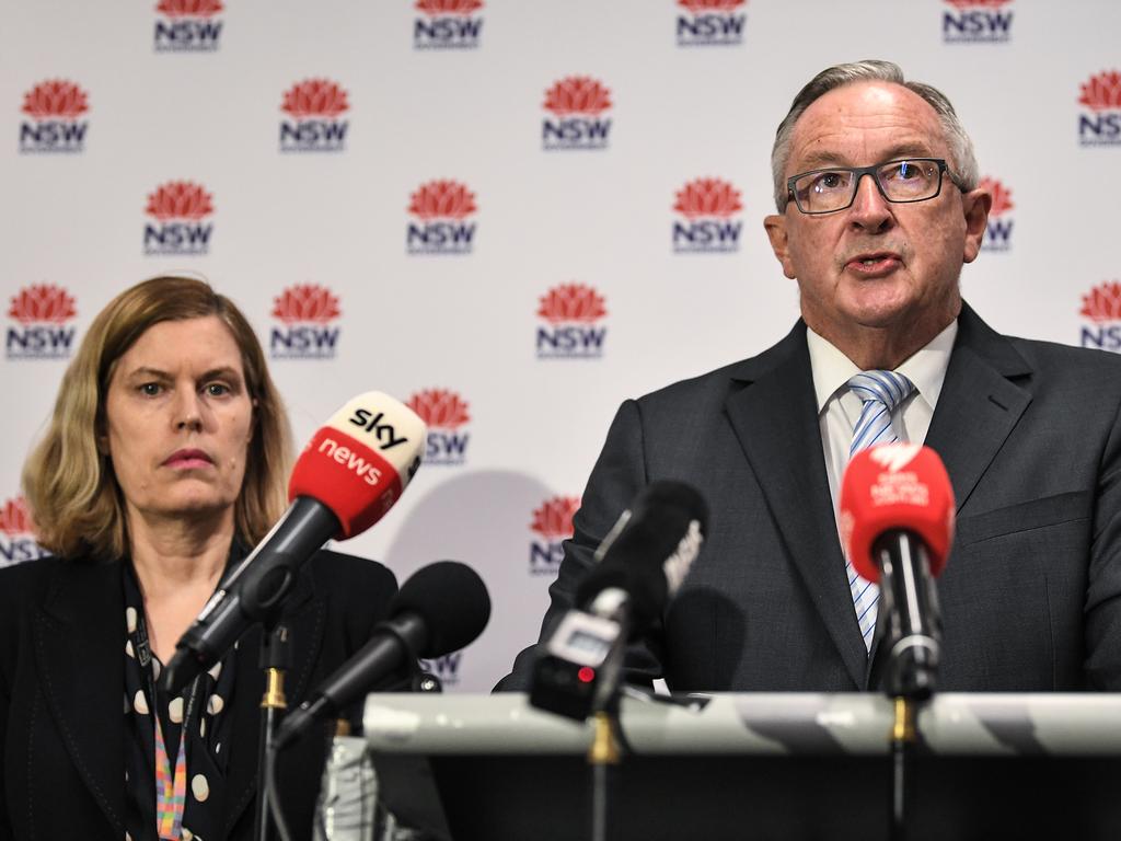 Health Minister Brad Hazzard has urged Aussies not to shake hands and to pat each other on the back instead. Picture: James Gourley/AAP