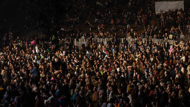 Music fans enjoying themselves at Splendour in the Grass 2019. Picture: Marc Stapelberg.