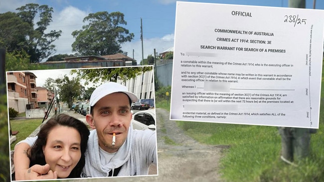 The AFP warrant issued as part of the invesitgationinto the Dural terror plor. Tammie Farrugia and her boyfreind Scott Marshall have ben arrested over the plot. Pictyures: News Corp/Supplied