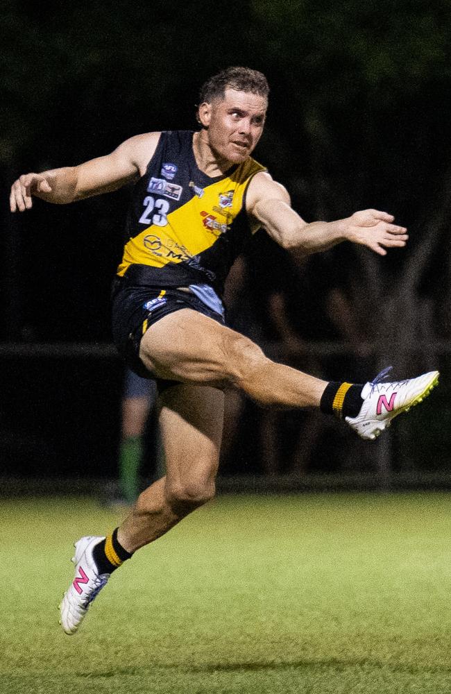 Brodie Filo playing for Nightcliff in the 2024-25 NTFL season. Picture: Jack Riddiford / AFLNT Media