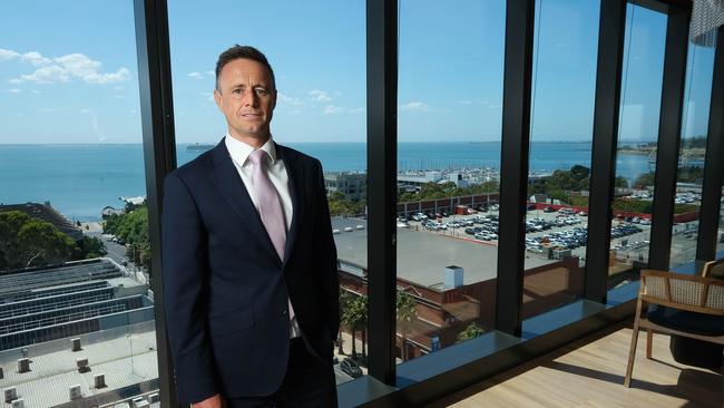 Headed by Paul Robson, KPMG’s new Geelong office boasts sprawling views of Corio Bay. Picture: Mark Wilson.