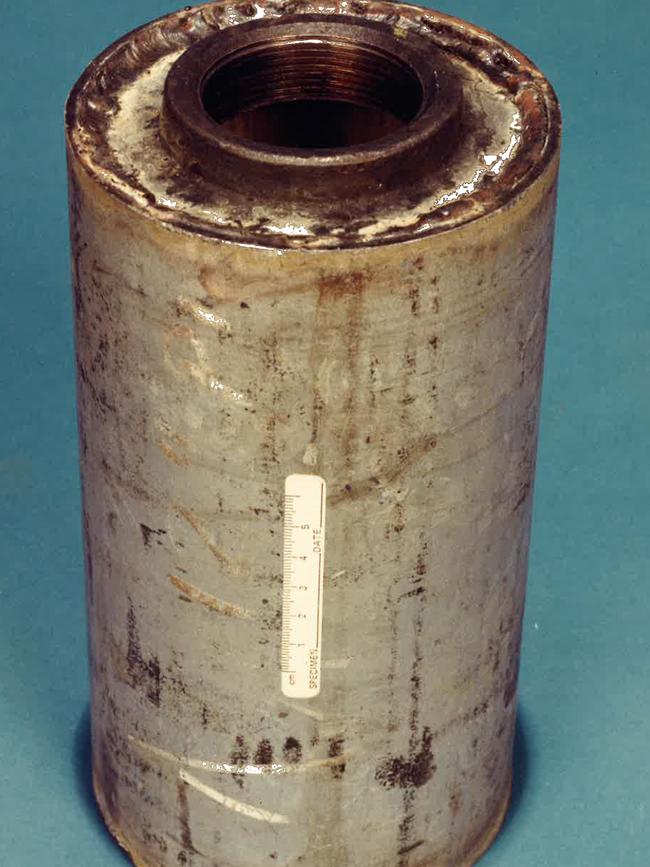 Reconstruction of one of Warwick’s bombs.