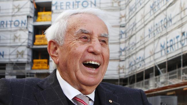 02/08/2017: Billionaire Harry Triguboff has dropped prices for his wave of new apartments 5 per cent over the last year in  the weakening market, but says this will still not be enough for first home buyers to break into Sydney where apartment prices are approaching $1 million. Photographed at his Mascot site on Wednesday. Hollie Adams/The Australian