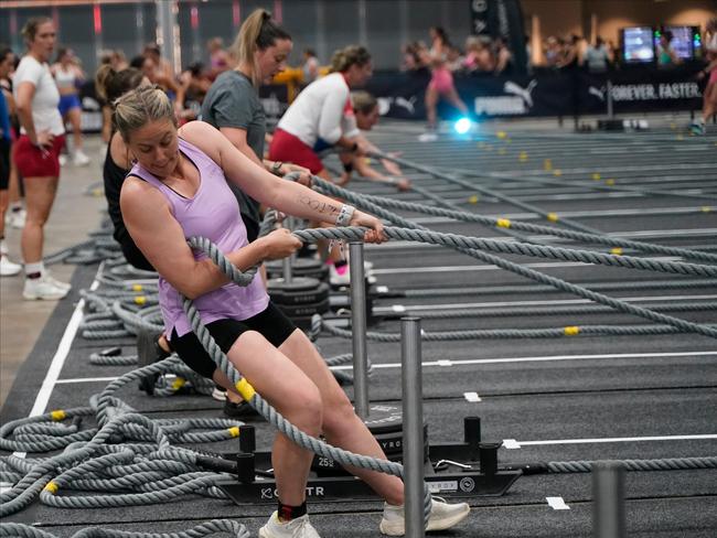 10000 athletes put their fitness to the test in a massive Hyrox competition this weekend (14-15 Dec) at Melbourne Exhibition and Convention Centre. Picture Valeriu Campan