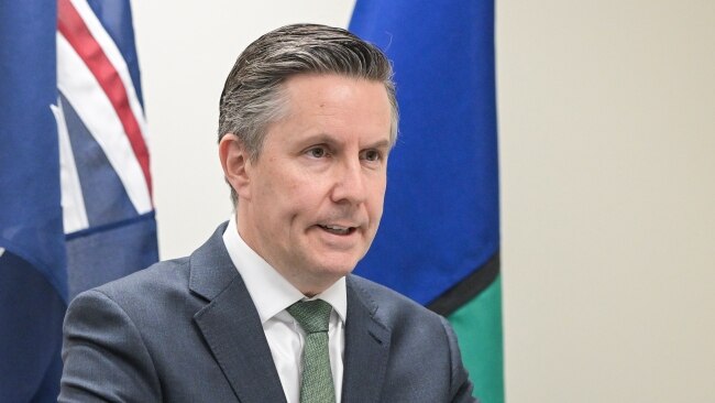 In defending the decision Health Minister Mark Butler cited the World Health Organisation, which called on China to strengthen its viral sequencing, clinical management and impact assessments. Picture: NCA NewsWire / Brenton Edwards