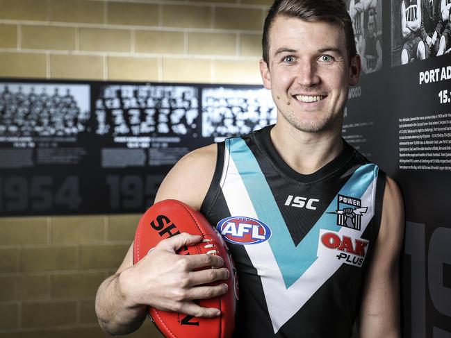 02/07/18 - AFL - Port Adelaide Jack Trengove at the club. Picture Sarah Reed