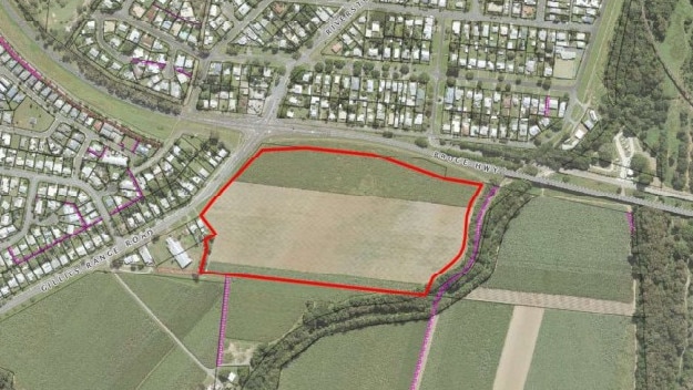 Land in Gordonvale where the Riverstone Road North project will be built.