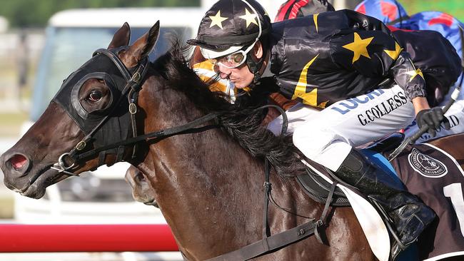 Londehero returned to the winner’s circle at Ipswich. Picture: Peter Wallis