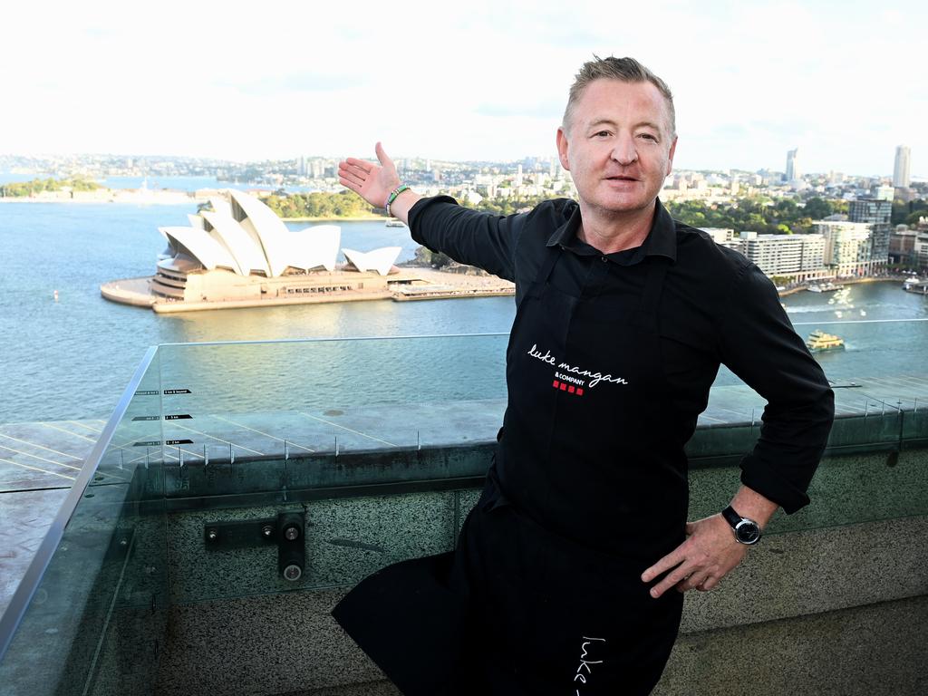 Chef Luke Mangan at Harbour Bridge restaurant The Lookout. Picture: Jeremy Piper