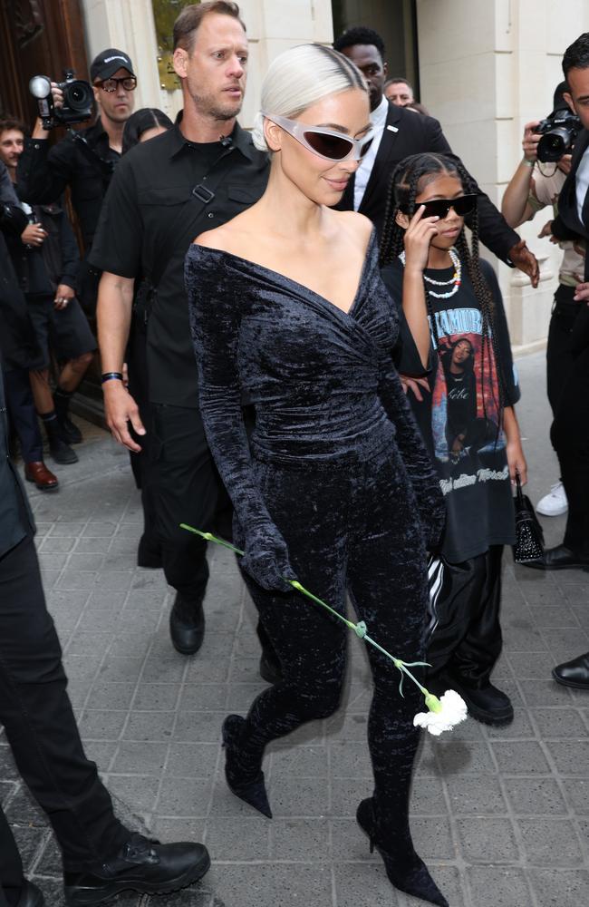 En route from the Balenciaga runway. Picture: Getty Images For Balenciaga