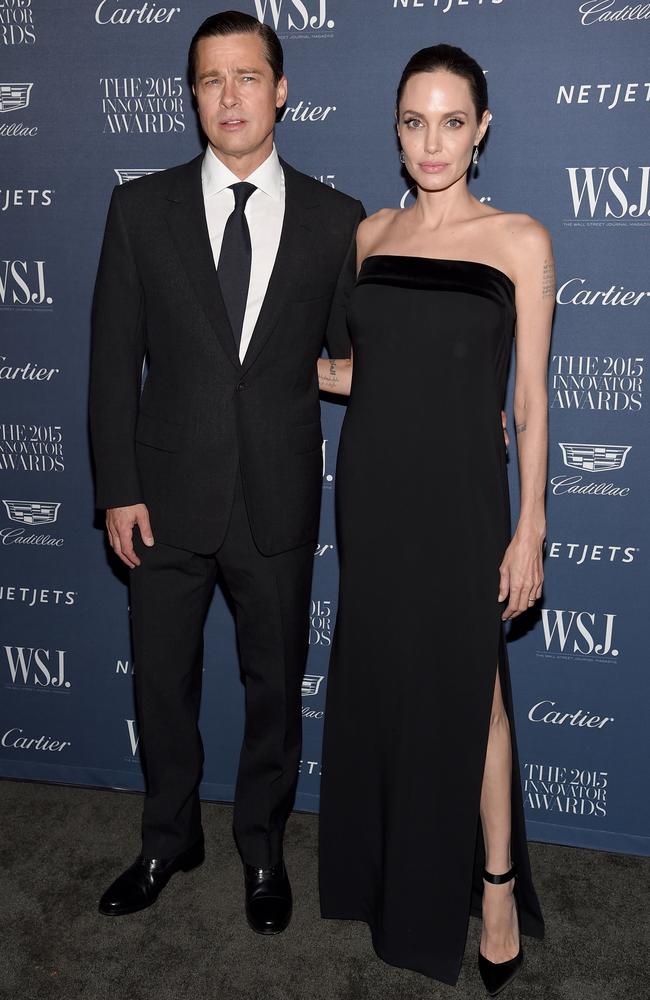 2015 Entertainment Innovator Angelina Jolie Pitt and Brad Pitt attend the WSJ. Magazine 2015 Innovator Awards at the Museum of Modern Art on November 4, 2015 in New York City. Picture: Getty