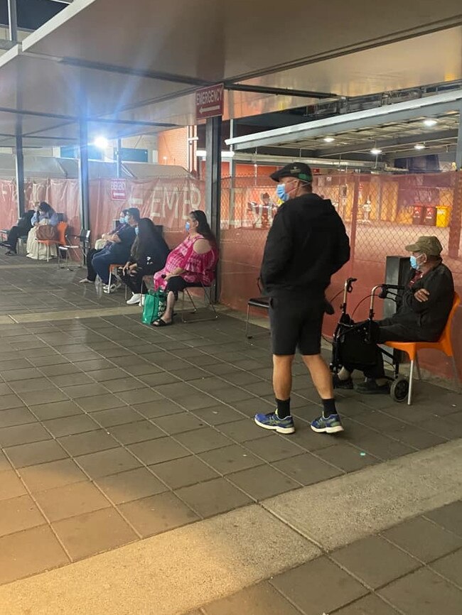 Maureen Wortley was forced to wait outside The Lyell McEwin Hospital's emergency department for two hours in the freezing cold, her family says. Picture: Supplied by family