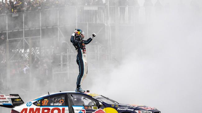 New Zealand driver Shane van Gisbergen wins an emotional ITM Auckland SuperSprint winning the round and the Jason Richards Trophy during event 10 of the Repco Supercars Championship, Pukekohe, Auckland, New Zealand. 11 Sep 2022 Picture: Edge Photographics