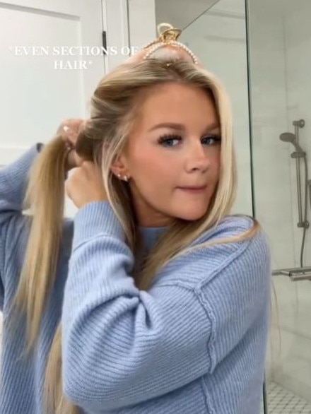 Heatless curls are great for avoiding hair damage with hot tools. Picture: TikTok