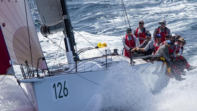 A crew racing to Hobart last year. Pic: Andrea Francolini.