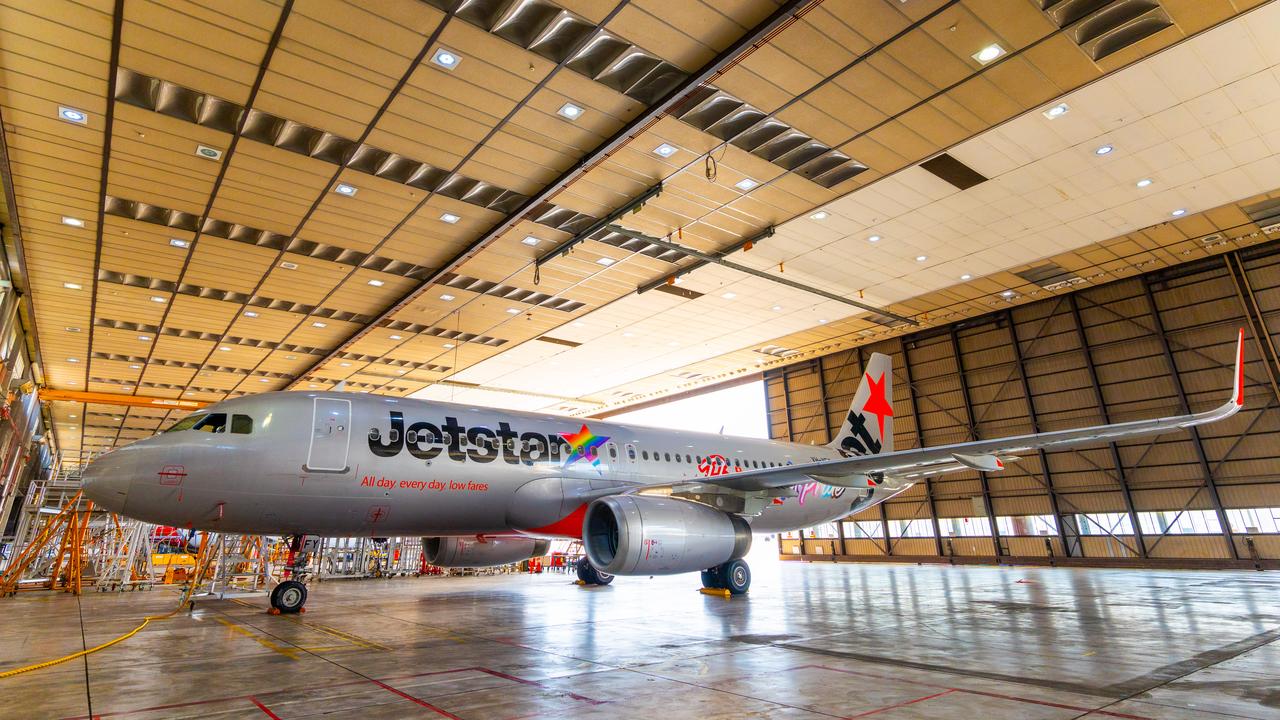 The Jetstar aircraft will take to the skies on Wednesday. Picture: Jetstar
