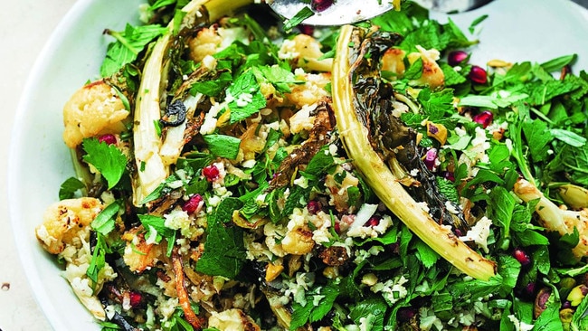 Cauliflower, pomegranata and pistachio salad. Photo: Jonathan Lovekin.