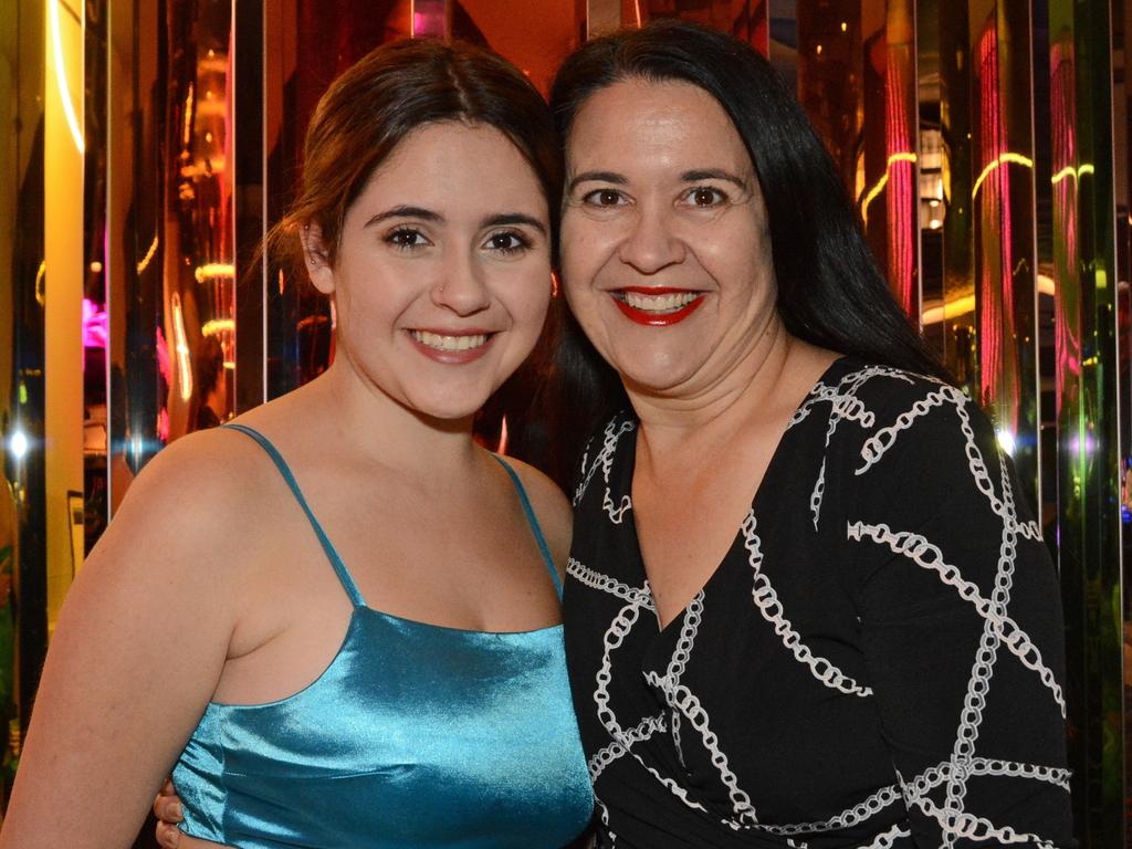 Mary and Mary-Anne Hossack at the YPGC cocktail party in the Atrium Bar, The Star Gold Coast. Picture: Regina King.