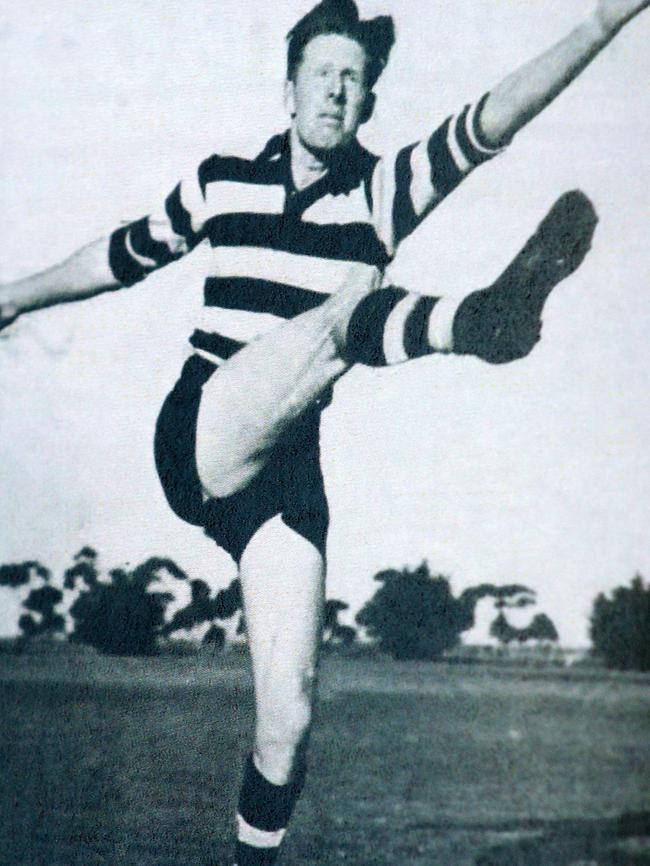 Bill McMaster during his playing days with Geelong. Picture: Supplied