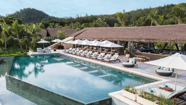 The infinity pool at Six Senses Fiji.