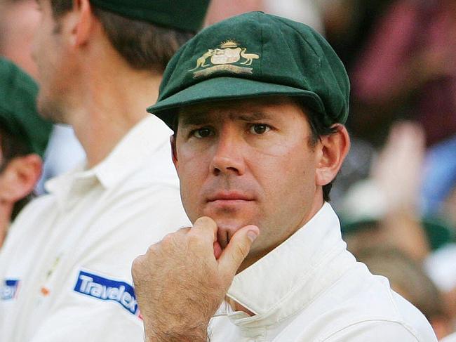 SPORT Captain Ricky Ponting (C) following fifth & final test match of England v Australia series at The Oval in London during 2005 Ashes Tour.