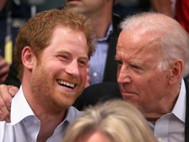 Prince Harry and US President Joe Biden. Picture: Chris Jackson/Getty Images for Invictus Games