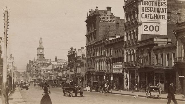 Bourke St in 1895. Picture: State Library Victoria.