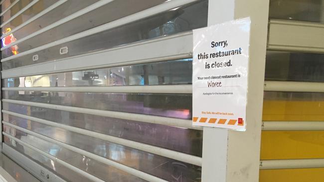 McDonald's Cairns Central has shut its door for an unknown amount of time because of the floods down south.