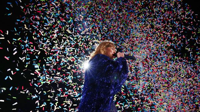 Confetti from Taylor Swift’s Eras Tour is proving to be a popular piece of memorabilia. (Photo by Graham Denholm/TAS24/Getty Images for TAS Rights Management)