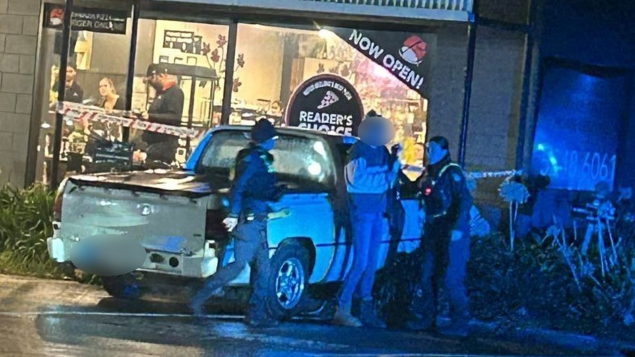 ‘Dinner and a show’: Ute slams into Newcomb pizza shop