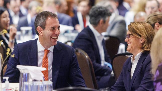 Treasurer Jim Chalmers and RBA governor Michele Bullock. Picture: Aaron Francis.