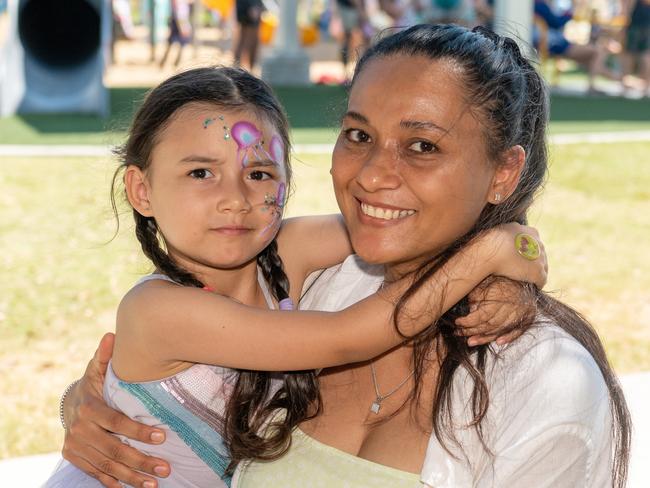 Sophie Stewart and Intan Stewart at the official opening of Seaforth Esplanade Redevelopment Saturday 2 September 2023 Picture: Michaela Harlow