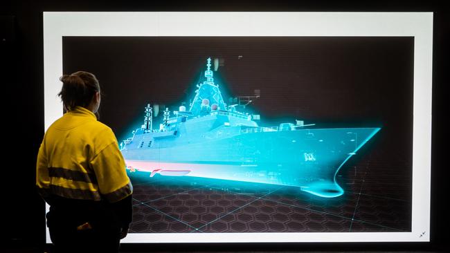 BAE Systems Australia's hi-tech 'visual suite', used to design the future Hunter-class frigate. Picture: Supplied