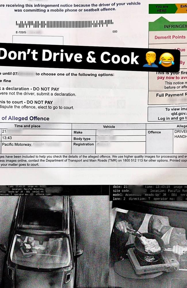 Social media sensation Jackson O'Doherty says he copped a $1000 fine after he was caught driving while cooking a steak on the Gold Coast. Photo: Instagram