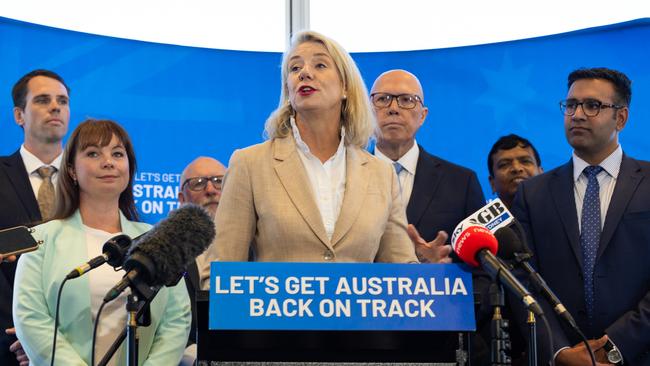 Nationals senator Bridget McKenzie has blasted the Liberal Party for ‘recruiting’ Jacinta Nampijinpa Price during the election campaign. Picture: NewsWire / Thomas Lisson