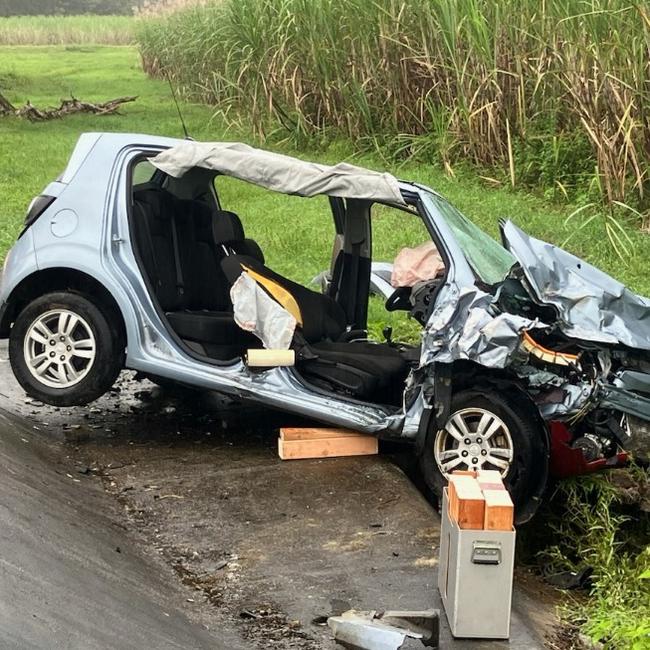 A crash on the Bruce Highway between Ingham and Townsville. Picture: Supplied