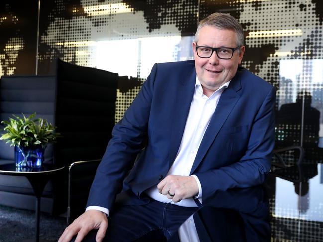 11/06/2019 Jeromy Wells, CEO of Whispir in his Melbourne office.Picture: David Geraghty / The Australian.